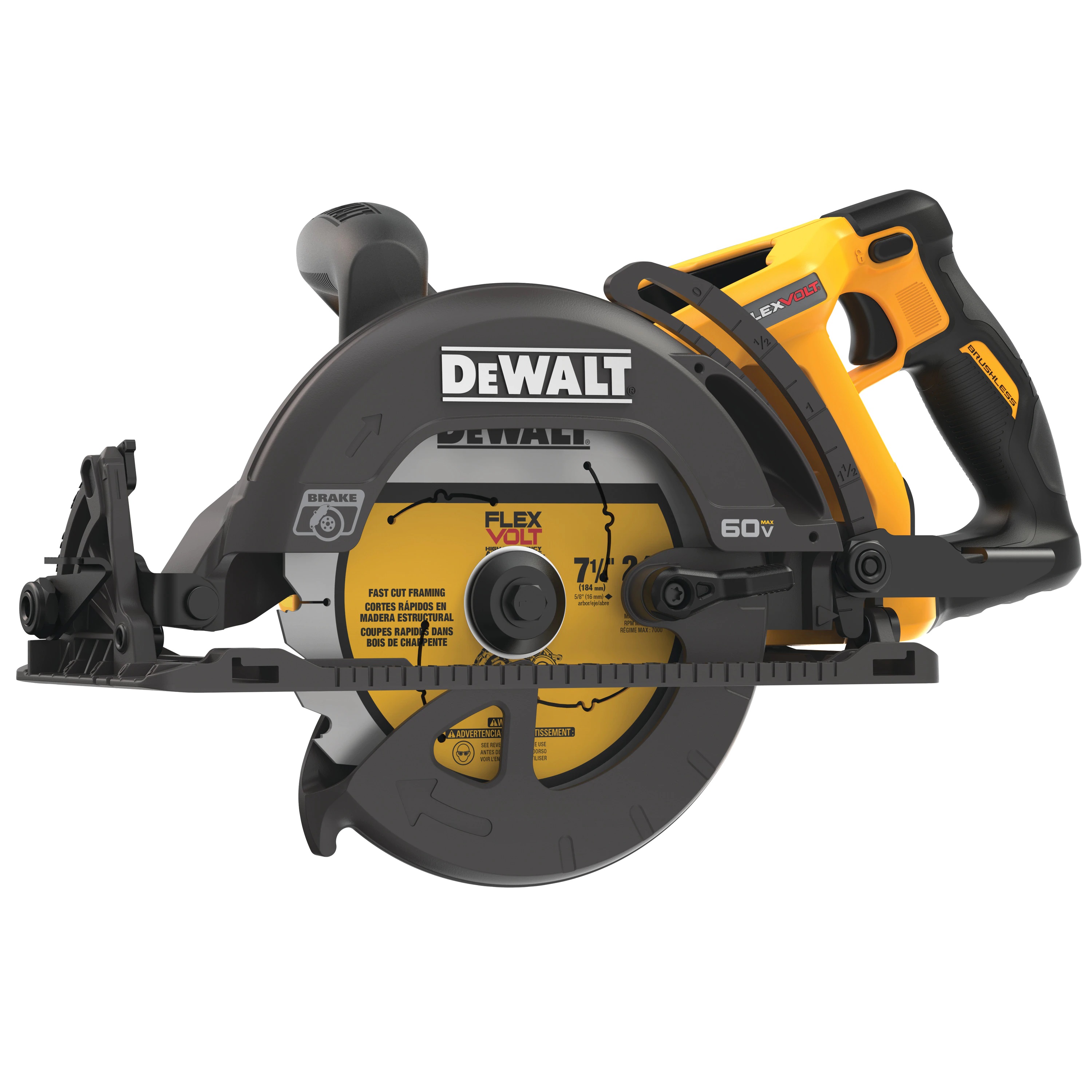 Cordless Worm Drive Saw - FLEXVOLT® 60V MAX* 7-1/4 IN. (TOOL ONLY) - Cordless